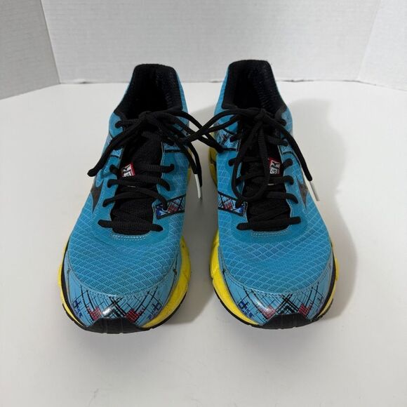 Mizuno Womens Wave Inspire 10th Anniversary Blue Yellow Running Shoes Size 11 - Picture 2 of 8